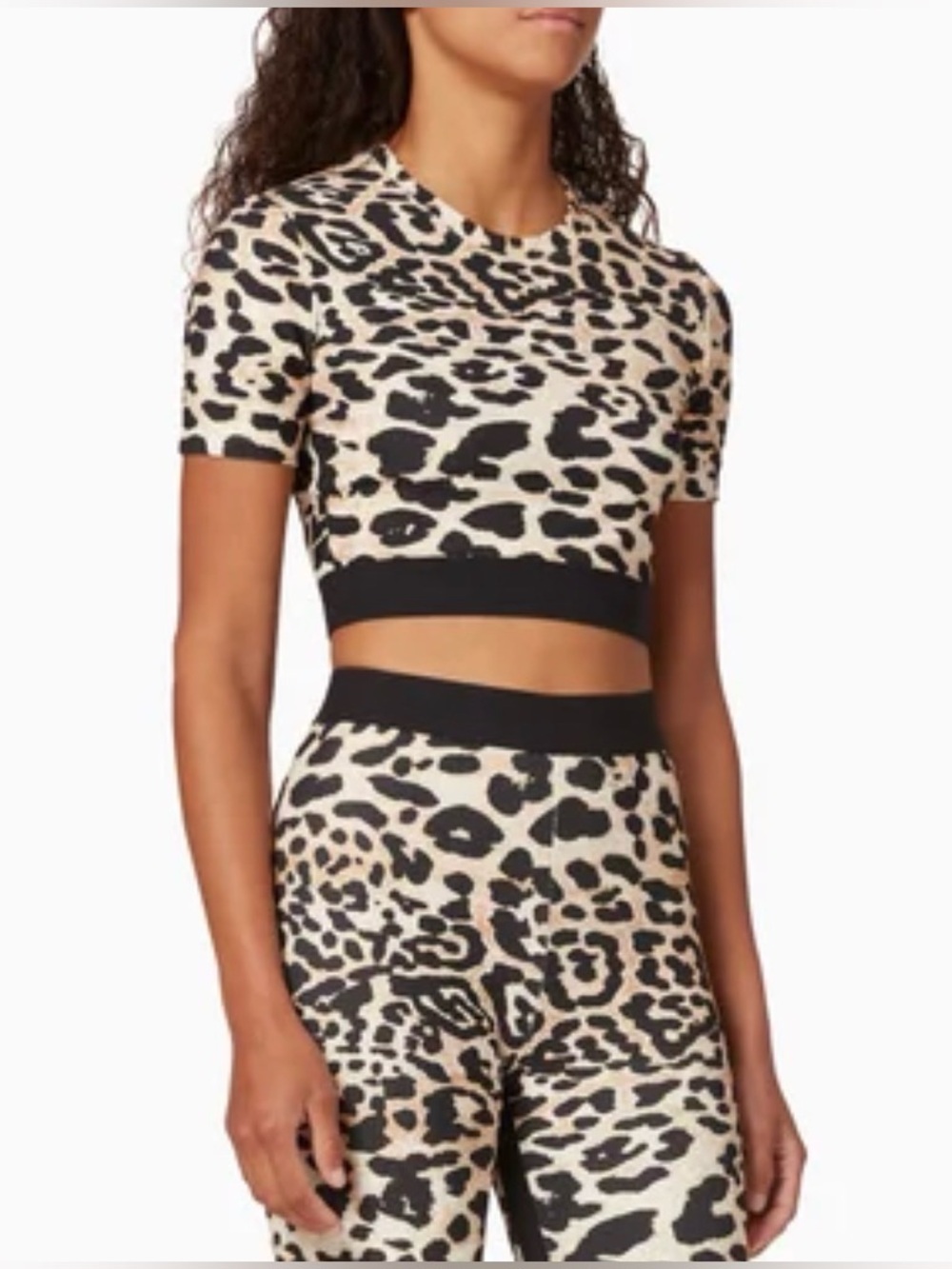 Paco Rabanne Leopard Print Top - Black and Cream Size XS